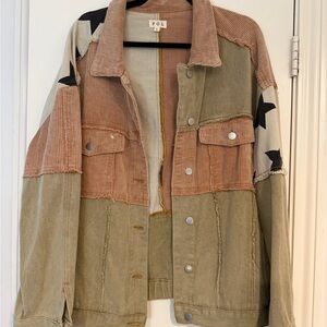 POL Women's Star Patch Utility Jacket